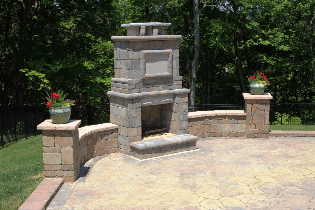 Hardscapes Outdoor Fireplace Installation